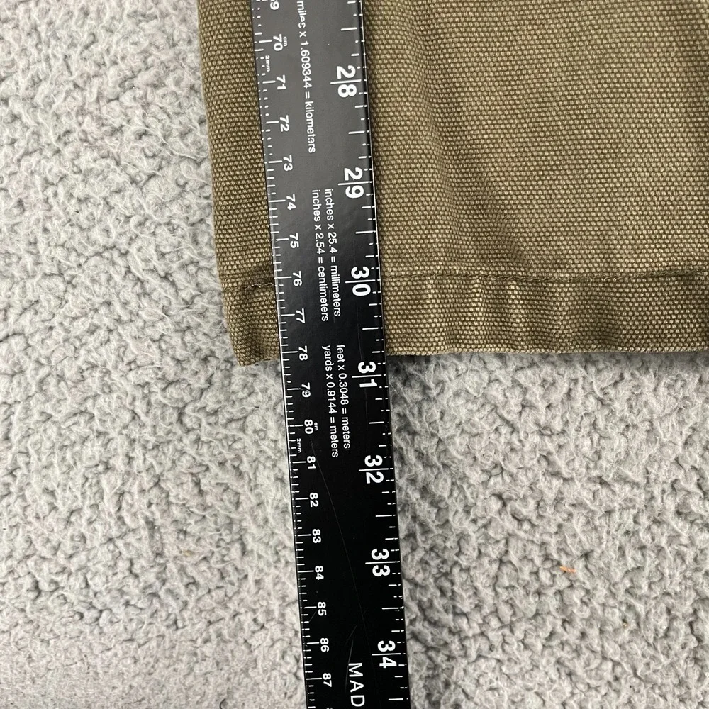 Orvis Rhino Field Pants Men 36x31 Brown Utility Canvas Twill Flat Front Chino